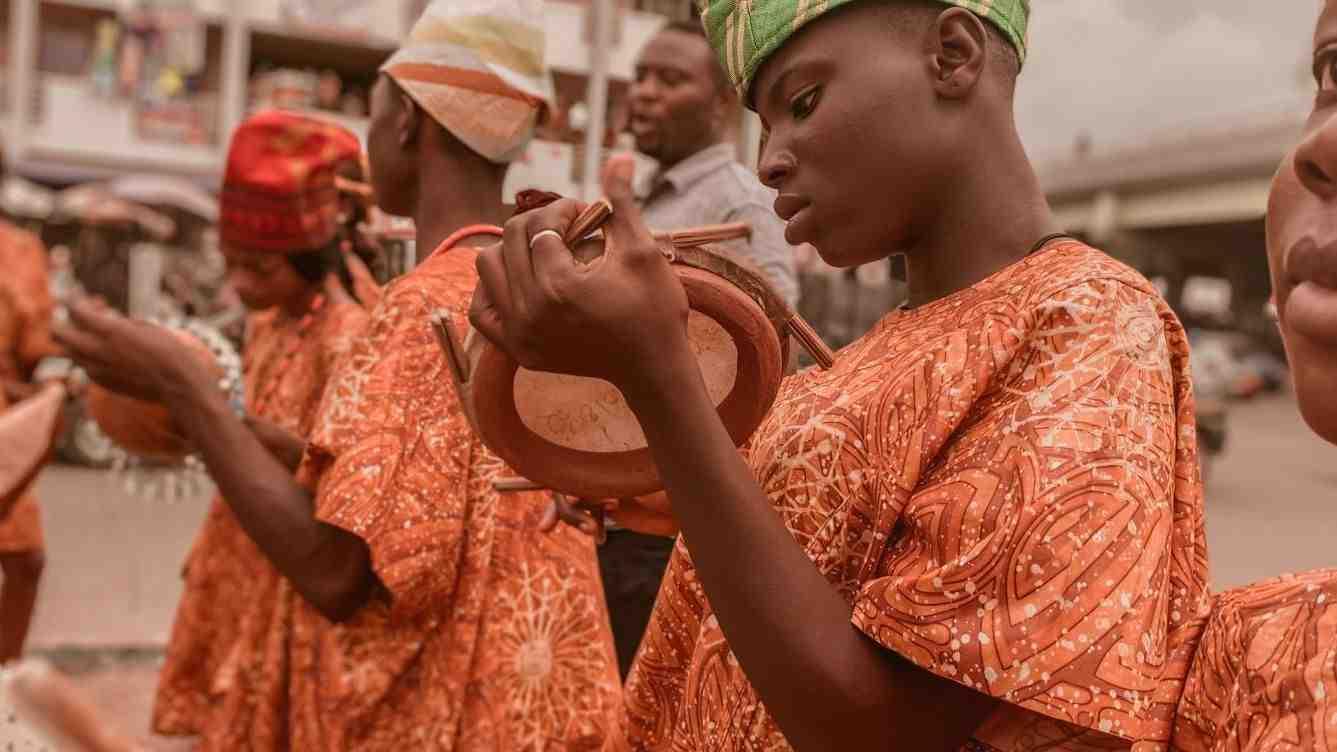 Imagem de grupo músical tradicional africano 